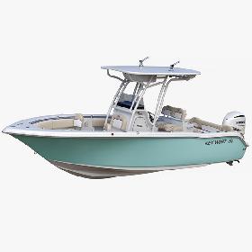 Key West 239FS Fishing Boat and Yamaha 5.3L V8 F350C Engine 3D model